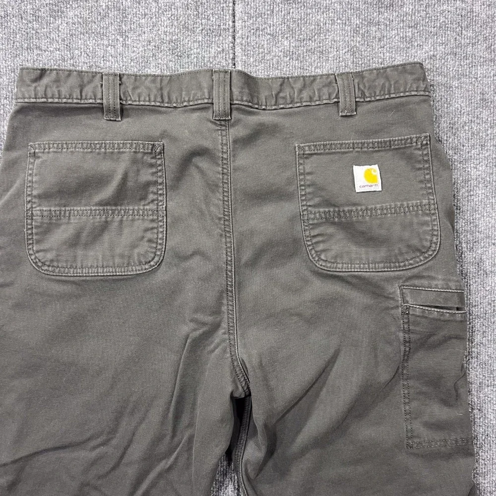 Carhartt Men's‎ 42x30 Relaxed Fit Rugged Flex Knit-Lined Utility Work Pants Grey